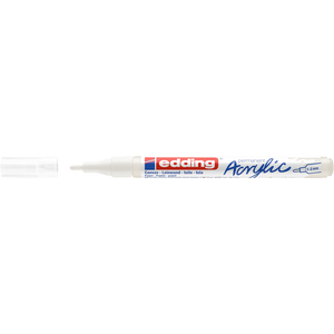Akril marker 1-2mm, Edding 5300 fehér 