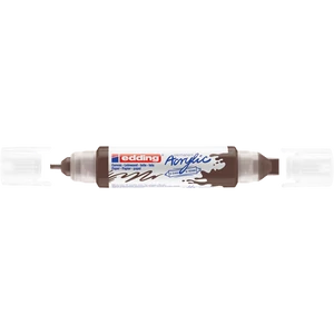 Akril marker 2-3mm, és 5-10mm, 3D kétvégű Edding 5400 barna