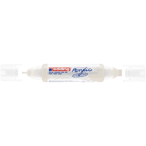 Akril marker 2-3mm, és 5-10mm, 3D kétvégű Edding 5400 fehér