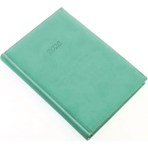 Határidőnapló Bolero P A/5, napi krémszínű lapokkal türkiz Realsystem 2026.