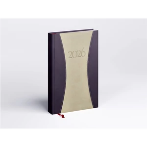 Határidőnapló Prémium A B/5, heti krémszínű lapokkal drapp Realsystem 2026.