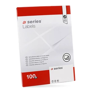 A-Series etikett 70×36 mm, 100 lap, 24 címke/lap, fehér, öntapadós címke csomagolásban
