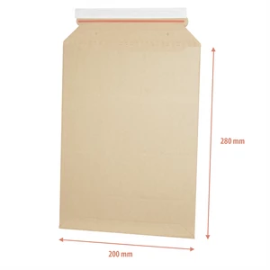 Hullámkarton csomagküldő tasak A5+ 190x272 mm E-Flute erős hajlításvédelemmel