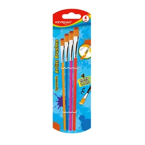 Keyroad lapos fejű ecsetkészlet 4 db vegyes testszín festéshez
