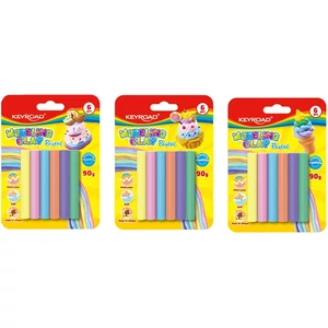 Gyurmakészlet 90 g 6 db/bliszter Keyroad Pastel pasztell színek