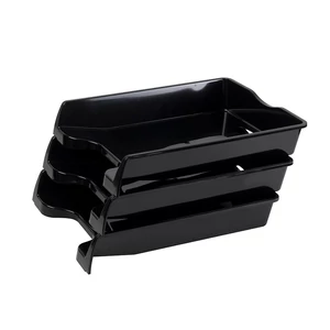 fekete Bluering műanyag irattálca 355x255x60 mm méretben