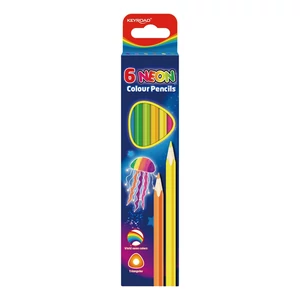 Színes ceruza készlet háromszögletű Keyroad Neon 6 klf. neon szín