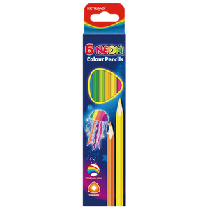 Színes ceruza készlet háromszögletű Keyroad Neon 6 klf. neon szín