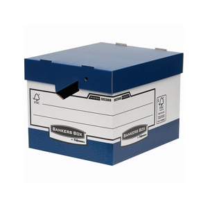 Archiváló konténer, karton, ergonomikus fogantyúkkal Fellowes® Bankers Box 10 db/csomag,