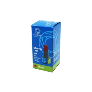 Piros bélyegzőfesték 30 ml Bluering® Flower – bélyegzőpárna festékezéséhez, tiszta és egyenletes lenyomatokhoz papíron