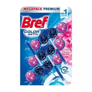 Fürdőszobába kellemes virágos illatért – Bref Fresh Flowers WC illatosító golyós, Color Aktiv 3×50 g