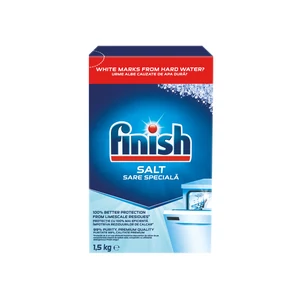 Finish mosogatógép regeneráló só 1,5 kg – vízlágyító só, vízkőlerakódás ellen, mosogatógép védelem