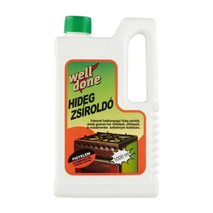 Well Done 1 literes hideg zsíroldó utántöltő makacs zsíros szennyeződések eltávolításához konyhai és háztartási felületeken