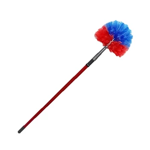 Pókhálózó kefe teleszkópos nyéllel – gömb/kerek fejű portalanító, mennyezet és sarkok tisztításához