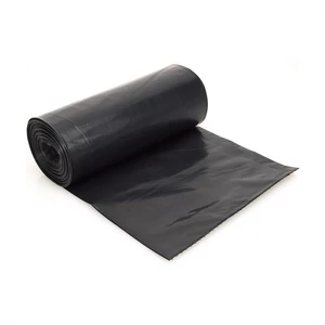 Fekete, 200 literes szemeteszsák 95 × 120 cm méretben, 30 mikron vastagsággal, 10 db/tekercs