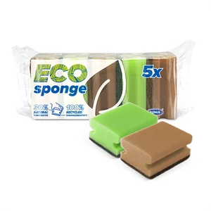 Bonus B385 formázott mosogatószivacs 5 darabos csomagban, kényelmes fogású, jól tisztító szivacsokkal edények, serpenyők és konyhai eszközök mindennapos mosogatásához