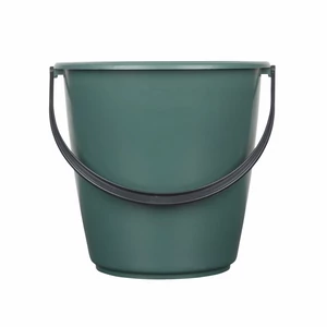 Zöld műanyag vödör 5 liter kapacitással, fedél nélkül – praktikus háztartási kiegészítő