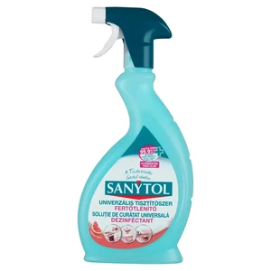 Sanytol Grapefruit fertőtlenítő hatású szórófejes tisztítószer 500 ml-es flakonban, friss citrusos illattal konyhai pultok, fürdőszobai csempék és egyéb mosható felületek higiénikus tisztításához
