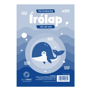 Írólap A5, 10-50 félfamentes 50lap Bluering®