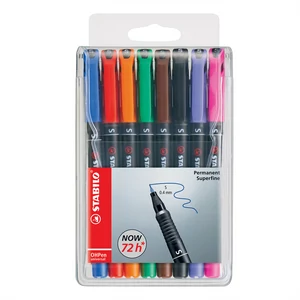 Alkoholos marker készlet 0,4 mm STABILO OHPen S 8 különböző szín