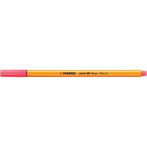 Rostirón, tűfilc 0,4mm, STABILO Point 88 neon piros
