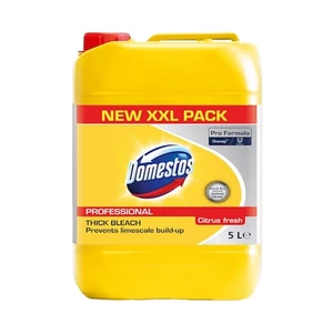 Domestos Professional Citrus Fresh 5 literes fertőtlenítő tisztítószer nagy kiszerelésben, higiénikus takarításhoz és friss citrusos illattal