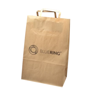 Szalagfüles papírtáska 32x17x45cm Bluering® barna