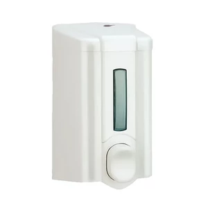 S2 Vialli fehér szappanadagoló, 500 ml, falra szerelhető, kézi nyomógombos kivitel szintjelző ablakkal