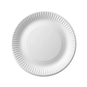 Fehér papír lapostányér 18 cm – 100 db/csomag, eldobható tányér tálaláshoz rendezvényre, irodába és vendéglátáshoz