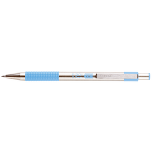 Golyóstoll 0,7mm, pasztell világoskék test, Zebra F-301, írásszín kék