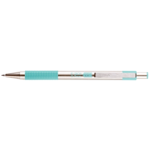 Golyóstoll 0,7mm, pasztell zöld test, Zebra F-301, írásszín kék