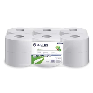 Lucart ECO fehér 2 rétegű toalettpapír 19 cm átmérővel 12 tekercses kartonban