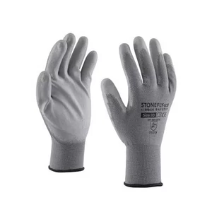 Szerelőkesztyű poliészter PU tenyérmártással L-es méret Guarder szürke