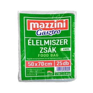 Átlátszó PE élelmiszerzsák 50 x 70 cm 25 db tekercs erős kivitel higiénikus csomagoláshoz