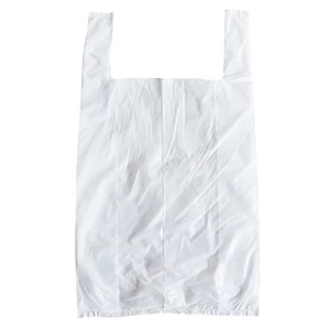Fehér ingvállas táska 280×500 mm – 500 db/csomag, műanyag szatyor csomagoláshoz és bevásárláshoz
