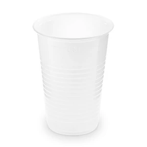 Víztiszta műanyag pohár 3 dl, 50 db/csomag, egyszer használatos sima falú kivitel