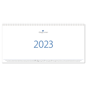 Asztali naptár Club tömb fehér lapokkal 320 × 150 mm Dayliner 2023.