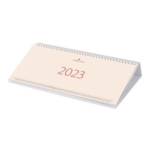 Asztali naptár Kódex fekvő fehér lapokkal fehér 320 × 150 mm Dayliner 2023.