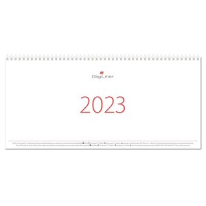 Asztali naptár Oktáv tömb fehér lapokkal 320 × 150 mm Dayliner 2023.