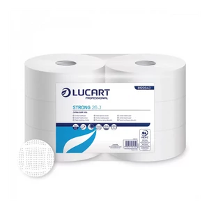 Toalettpapír 2 rétegű közületi átmérő: 26 cm 6 tekercs/csomag Strong 26 J Lucart _812204J hófehér