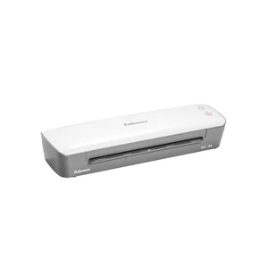 Kompakt Fellowes Ion A4 laminálógép irodai és otthoni használatra, 80–125 µm lamináló fóliákhoz fehér-szürke dizájnnal