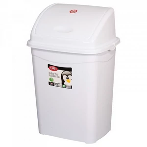 Szemeteskuka billenő fedéllel műanyag 16 literes fehér UP117