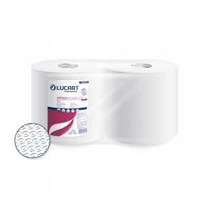 Ipari törlő 1 rétegű átmérő: 28 cm hófehér 320 lap/tekercs 2 tekercs/karton Texicell Power 320 - 80 Gsm Lucart_851271