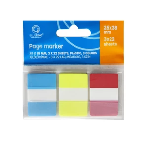 Gyors azonosításhoz színes jelölő matricák – Bluering 25×38 mm, 3 színű műanyag címkék