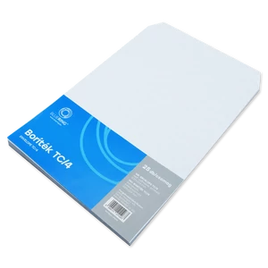 Bluering TC/4 (C4) boríték, 229×324 mm, öntapadó, bélésnyomott, fehér – 25 db/csomag, A4 hajtás nélkül