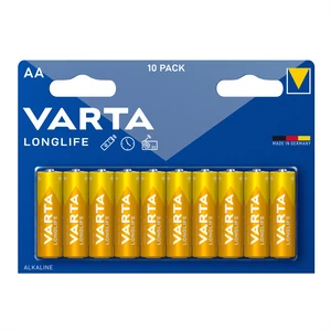 Varta Longlife AA elem 10 darabos csomagban tartós energiaellátáshoz