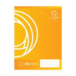 Bluering® A4 franciakockás füzet 88-32 – 32 lapos, tűzött iskolai füzet; 70 g/m² famentes fehér ofszet belív és 170 g/m² karton borító a mindennapi jegyzeteléshez, matekhoz és műszaki rajz jellegű feladatokhoz