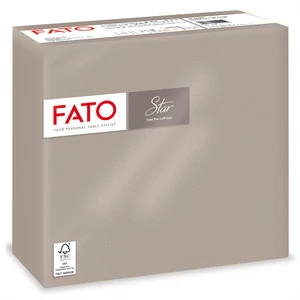 FATO Star galambszürke 2 rétegű papírszalvéta 38×38 cm, 40 lap/csomag, elegáns asztalterítékhez