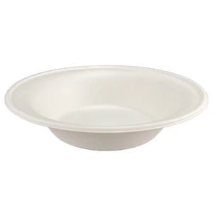 Tányér leveses 500 ml komposztálható cukornád 50 db/csomag, fehér