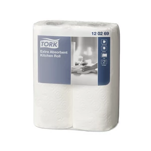 Háztartási papírtörlő kéztörlő 2 rétegű 64 lap/tekercs 2 tekercs/csomag ExtraTork_120269